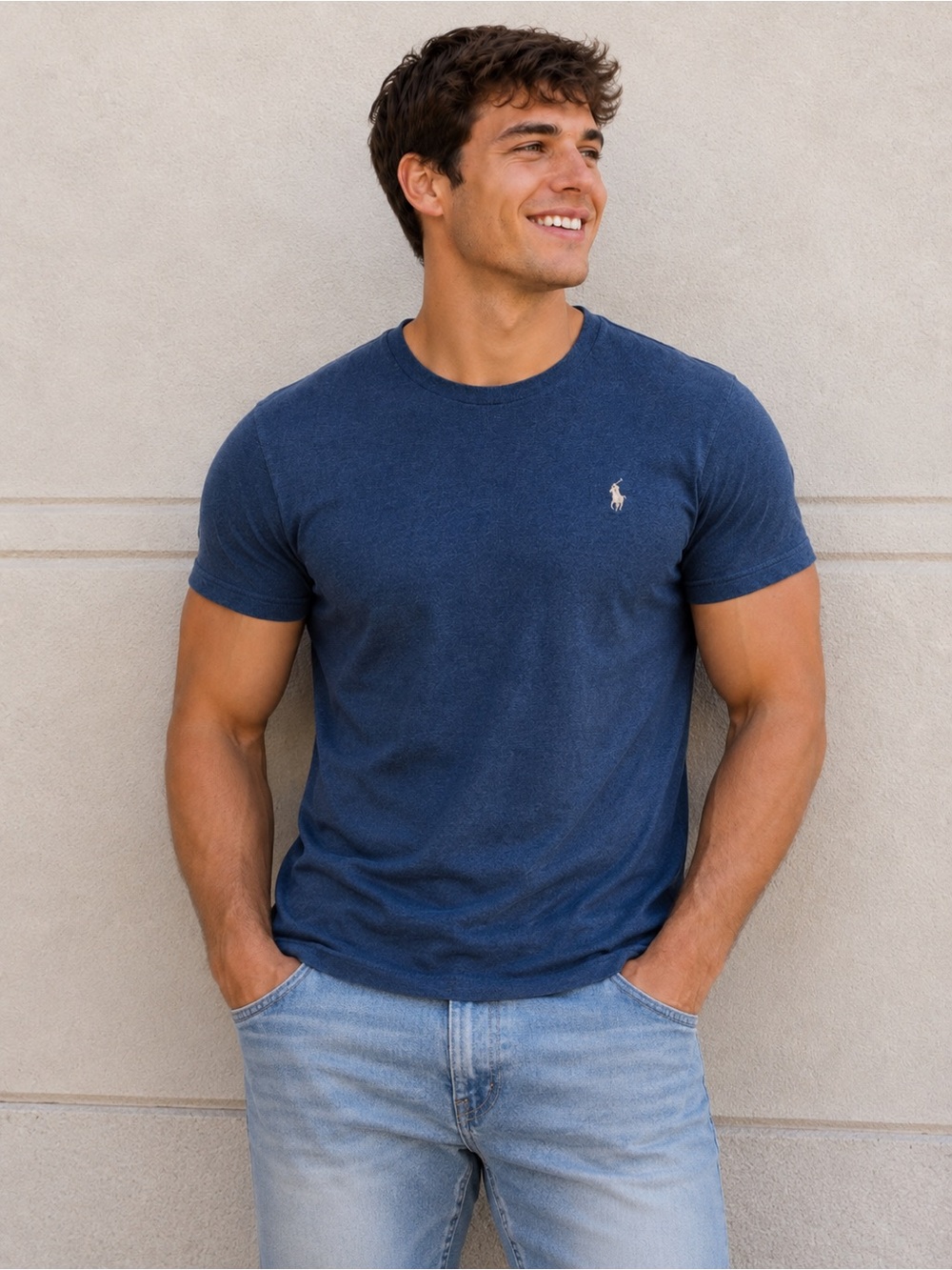 Polo by Ralph Lauren Men’s Short-Sleeve Crewneck Tee in Navy